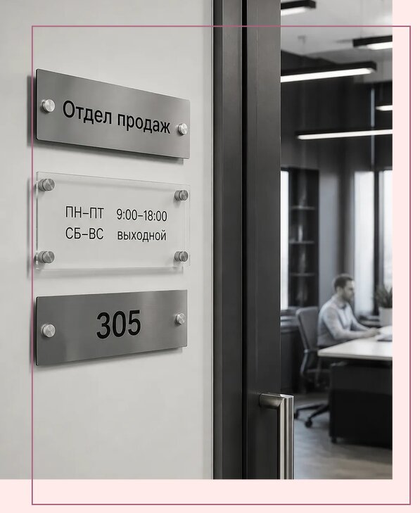 Офисные таблички на дверь в Кольчугине по цене от 4984 р. | Аванза-Кль